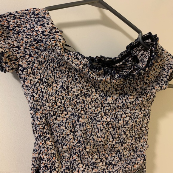 Floral Printed Stretch Crop Top - S - Picture 3 of 5